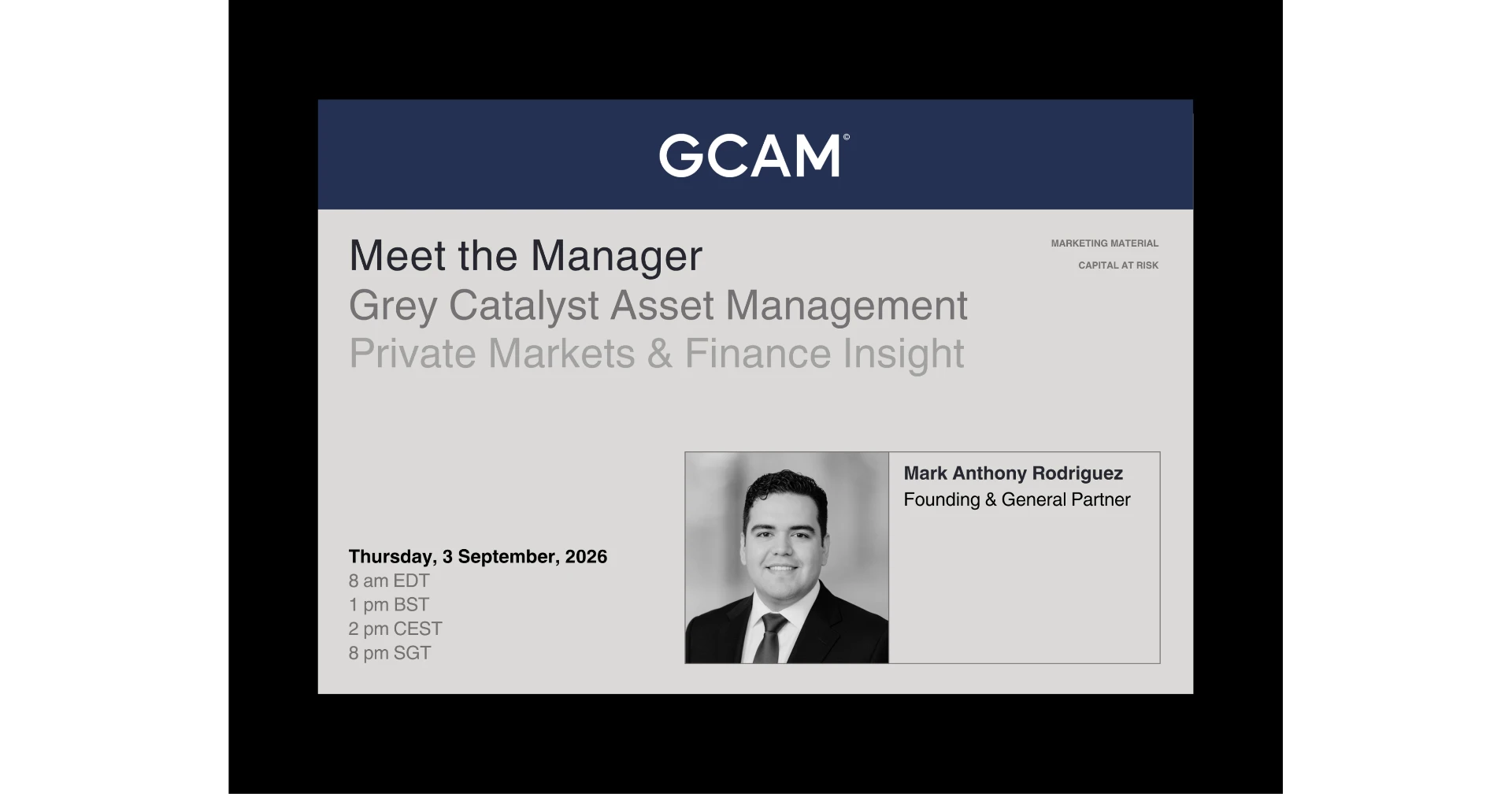 Grey Catalyst Asset Management (GCAM) — image 1